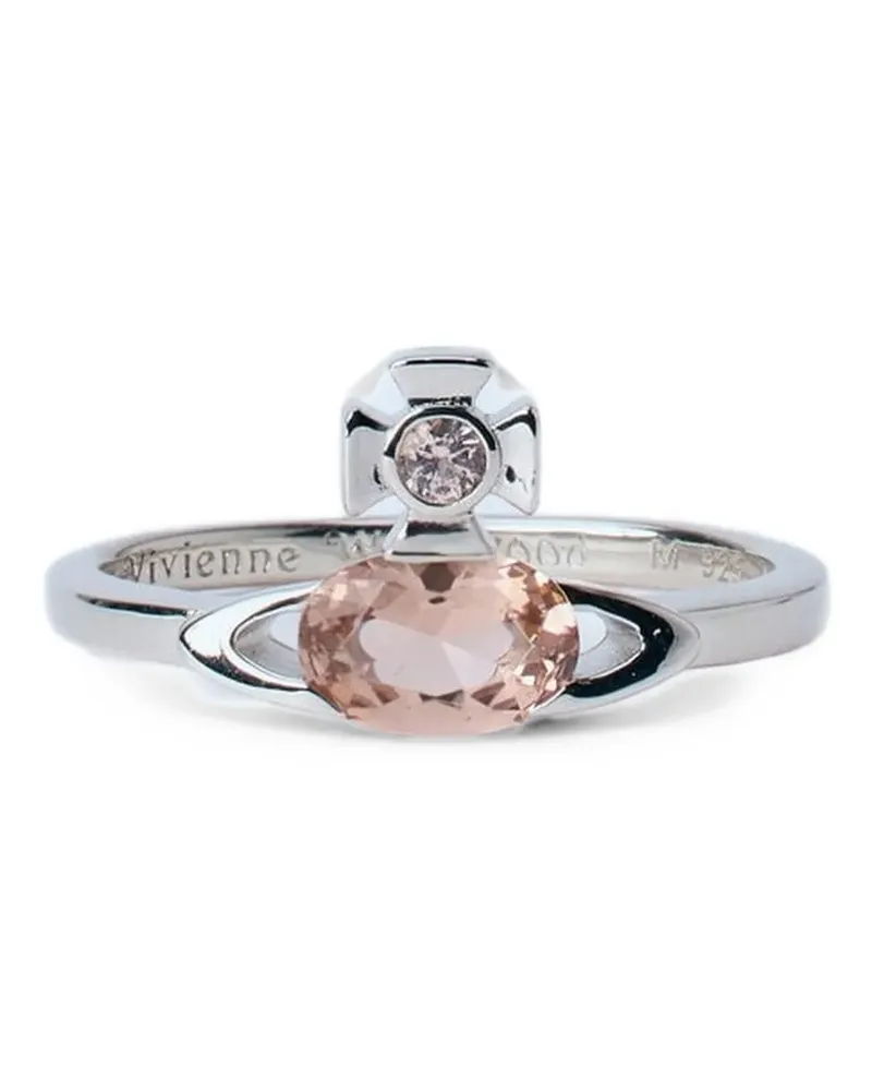 Vivienne Westwood orb-accent stone ring - Silber Silber
