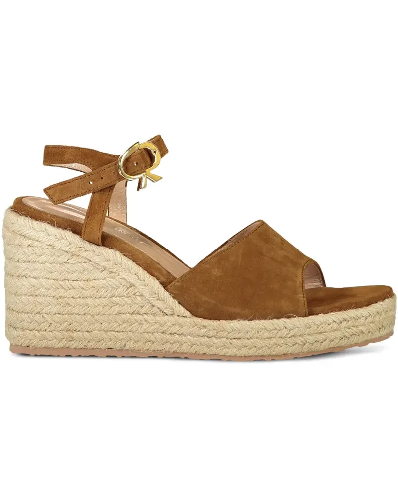 Gianvito Rossi Wedge-Sandalen mit Plateau - Braun Braun