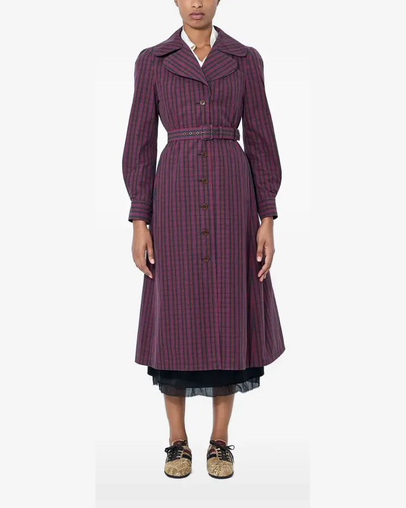 Vivienne Westwood belted button-down trench coat - Rot Rot