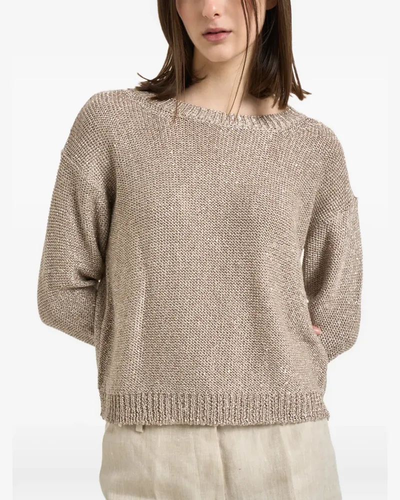 Max Mara lurex-embellishment sweater - Gold Gold