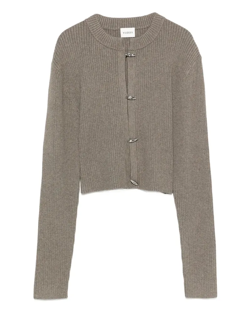 YUZEFI Stella Cardigan - Nude Nude