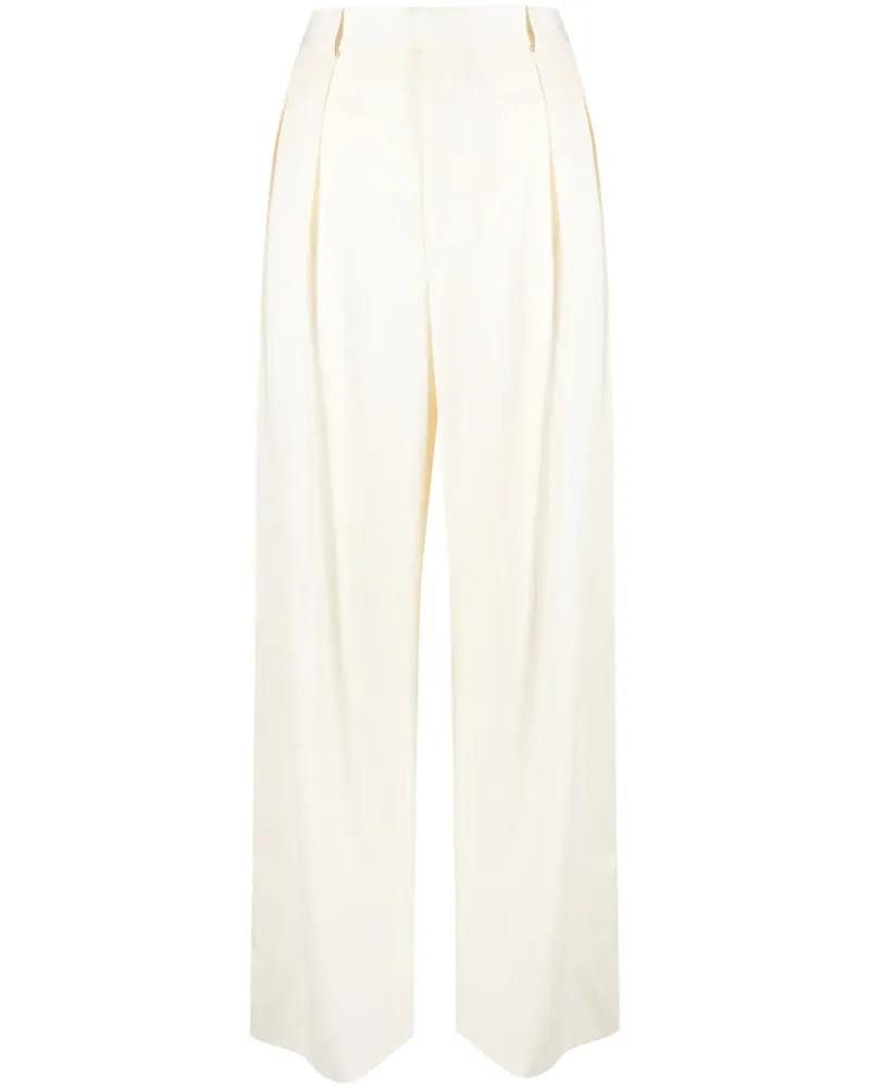 WARDROBE.NYC Smoking-Hose mit weitem Bein - Nude Nude