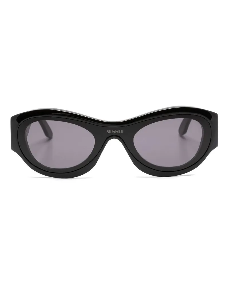SUNNEI Sonnenbrille mit rundem Gestell - Schwarz Schwarz