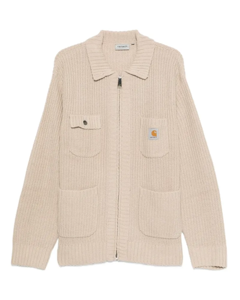 Carhartt WIP Cardigan mit Logo-Patch - Nude Nude