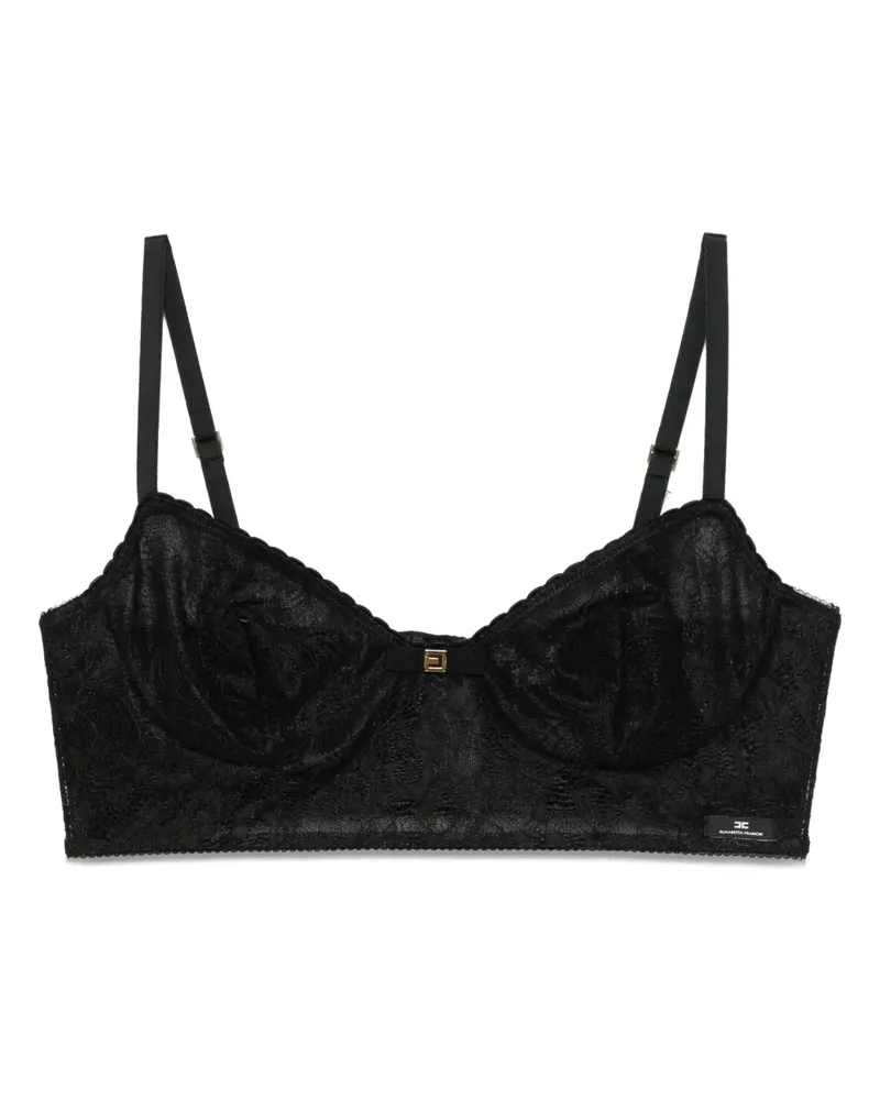 Elisabetta Franchi Spitzen-BH mit Schleifendetail - Schwarz Schwarz