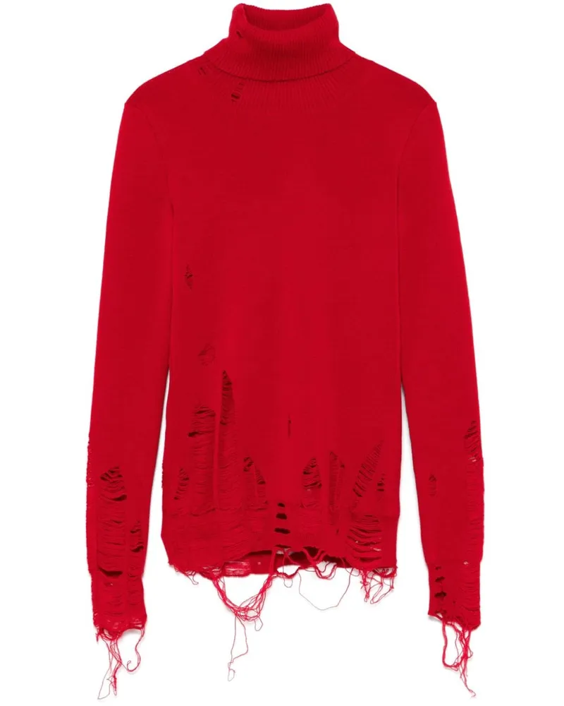 Maison Margiela Pullover im Distressed-Look - Rot Rot
