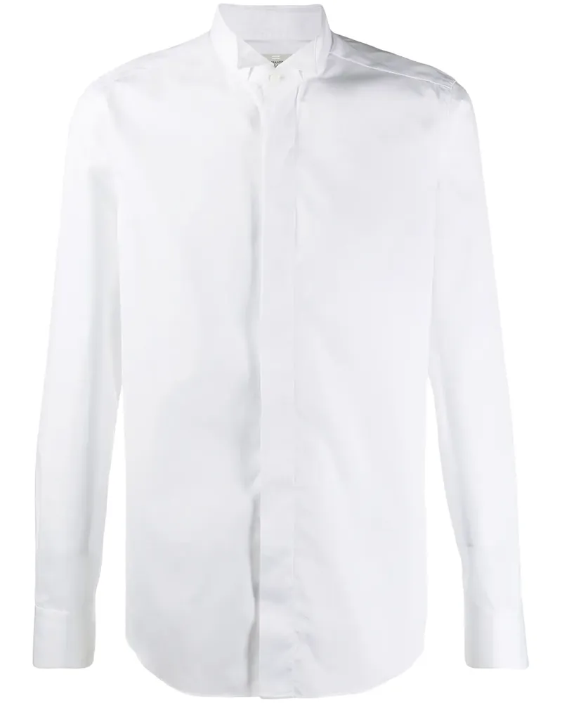 Alessandro Gherardi Hemd mit verdeckter Knopfleiste - Weiß Weiß
