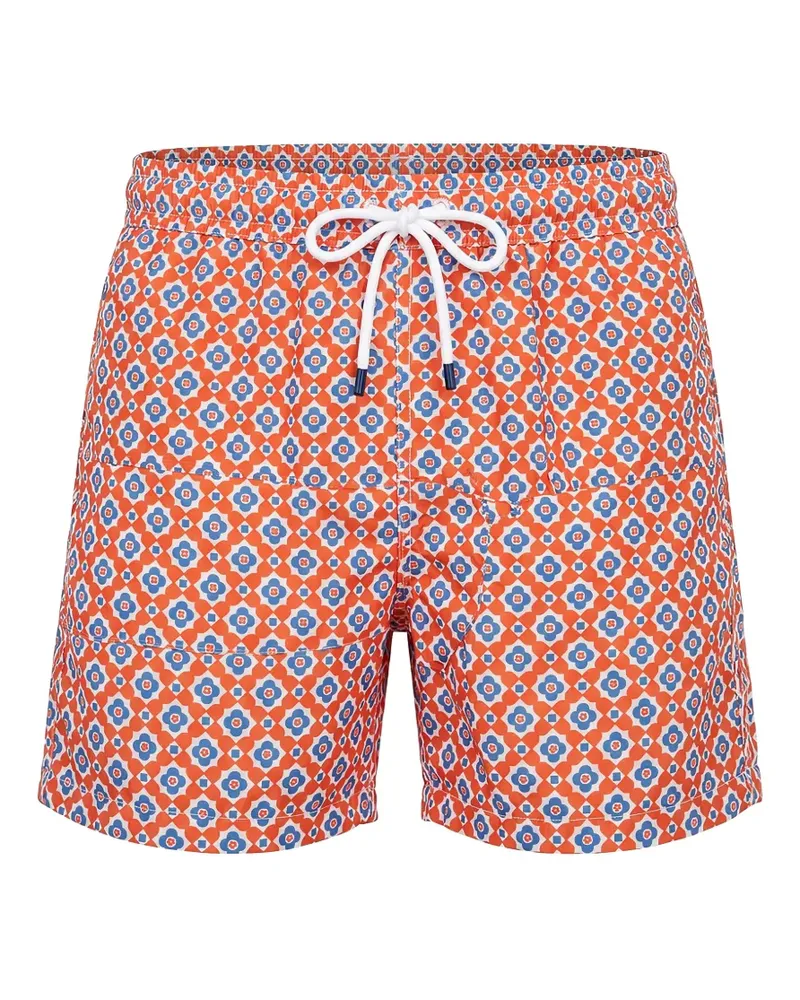 Fedeli Madeira Badeshorts mit Print - Orange Orange