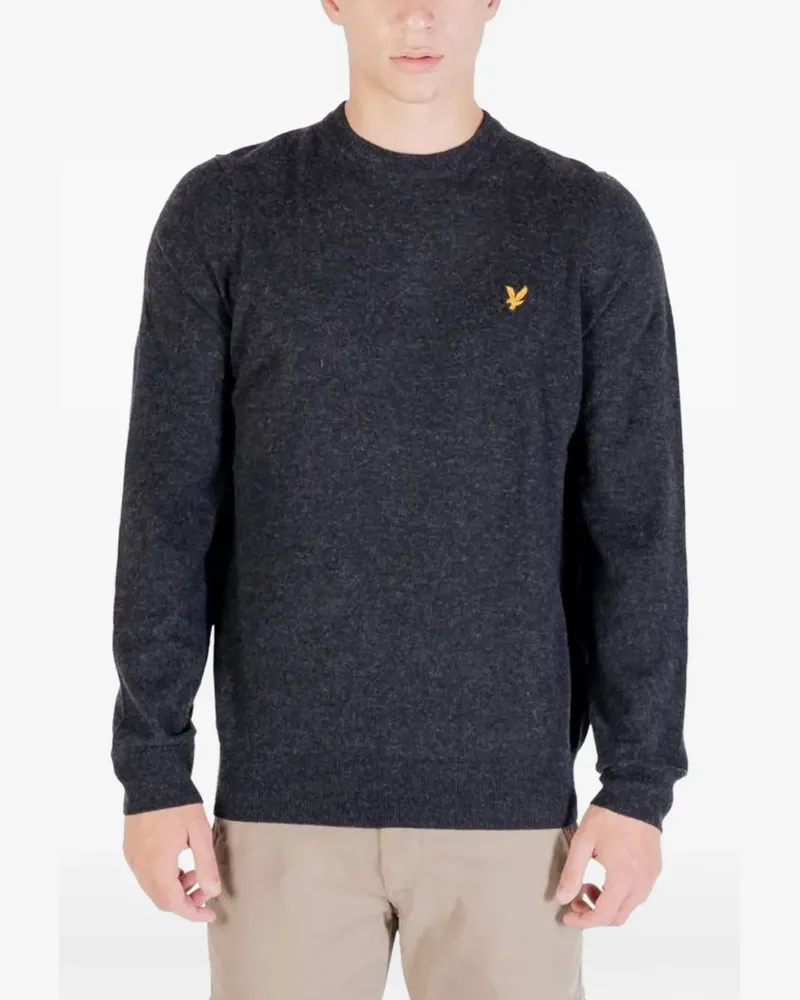 Lyle & Scott logo-patch crew-neck sweater - Grau Grau