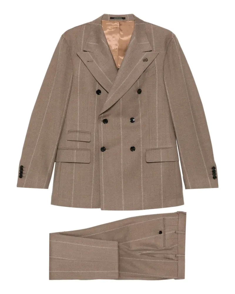 Gabriele Pasini double-breasted pinstriped suit - Braun Braun