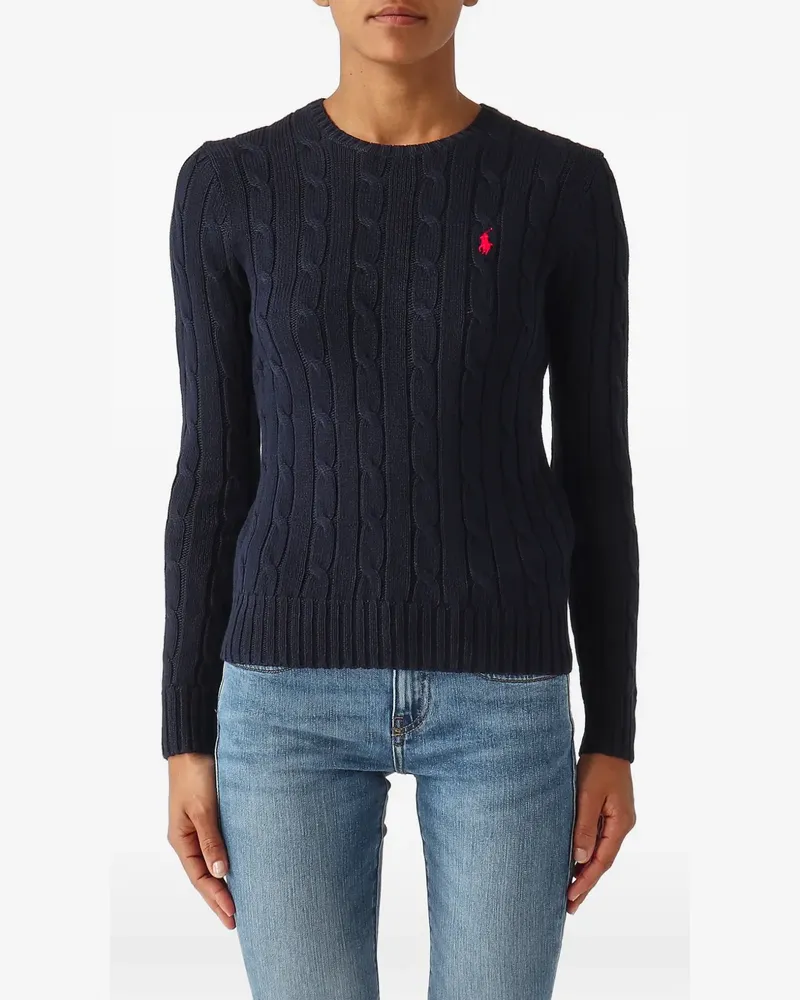 Ralph Lauren cable-knit cotton crewneck sweater - Blau Blau