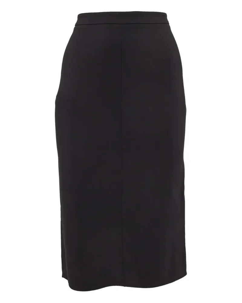 Elisabetta Franchi Midirock mit geradem Schnitt - Schwarz Schwarz