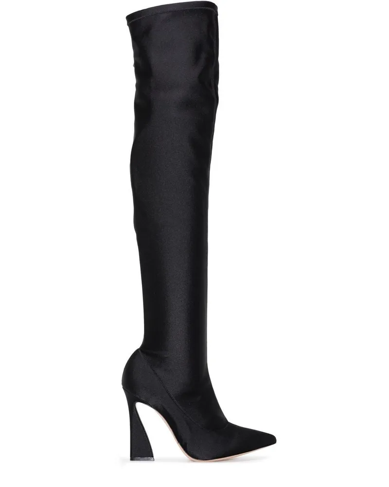 Gianvito Rossi Overknee-Stiefel mit Design-Absatz Schwarz