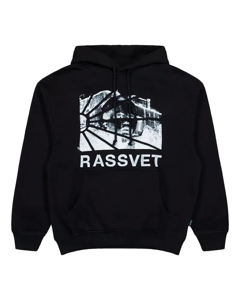 PACCBET RASSVET Heritage Hoodie mit Print - Schwarz Schwarz