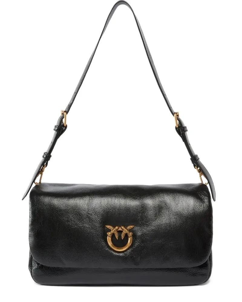 Pinko Schultertasche mit Logo - Schwarz Schwarz