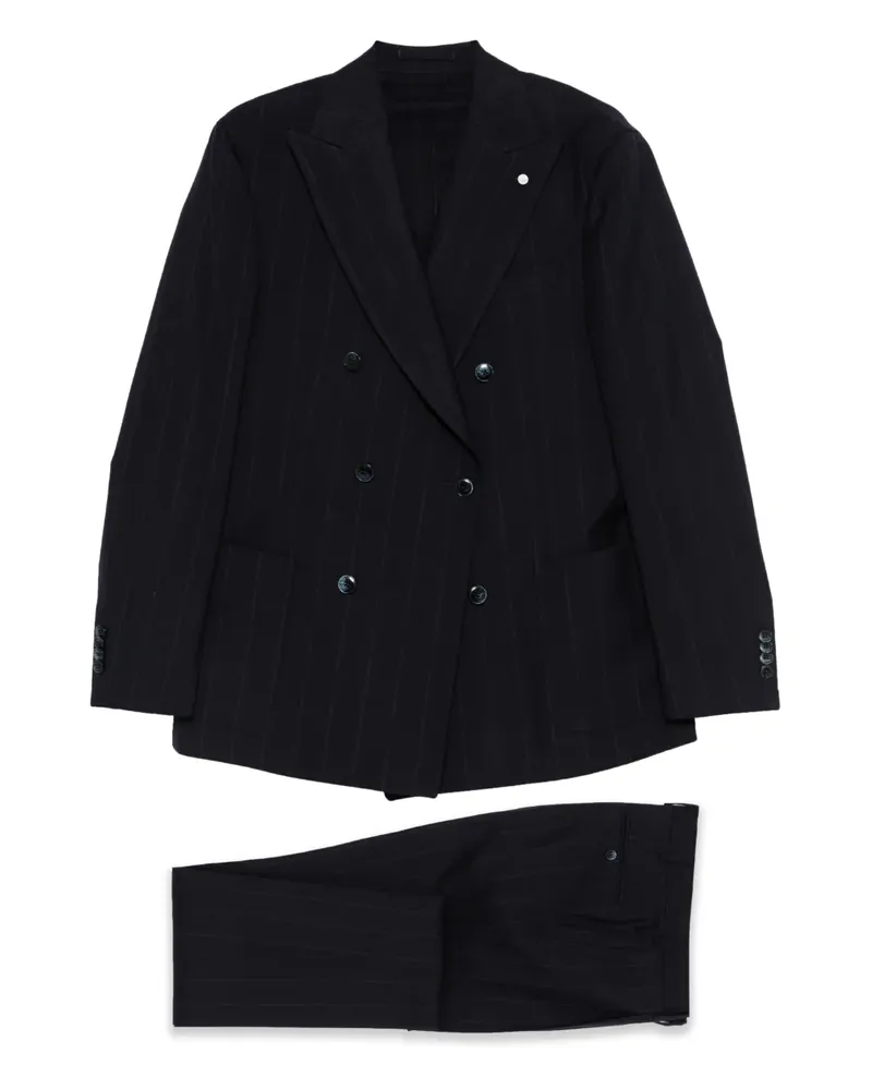 Luigi Bianchi Mantova Anzug mit Nadelstreifen - Blau Blau