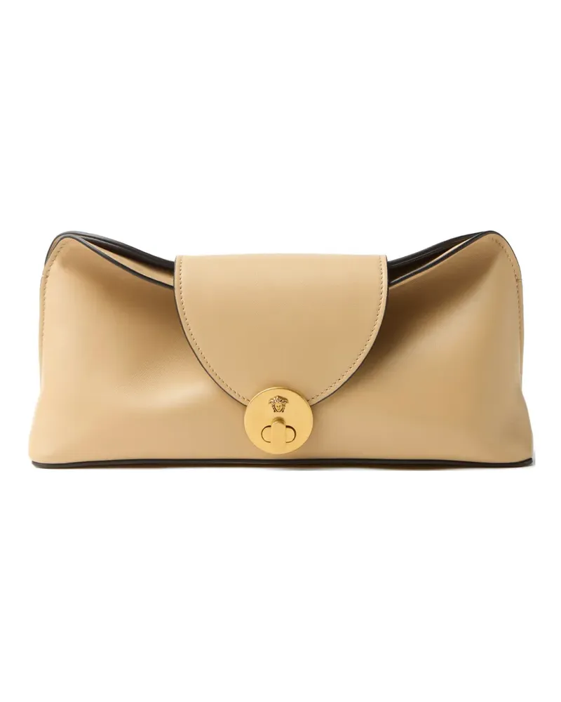Versace Vivian Clutch aus Leder - Nude Nude