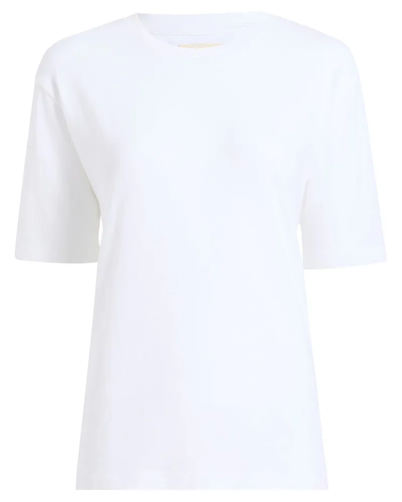 KHAITE The Mae T-Shirt mit Logo-Applikation - Weiß Weiß