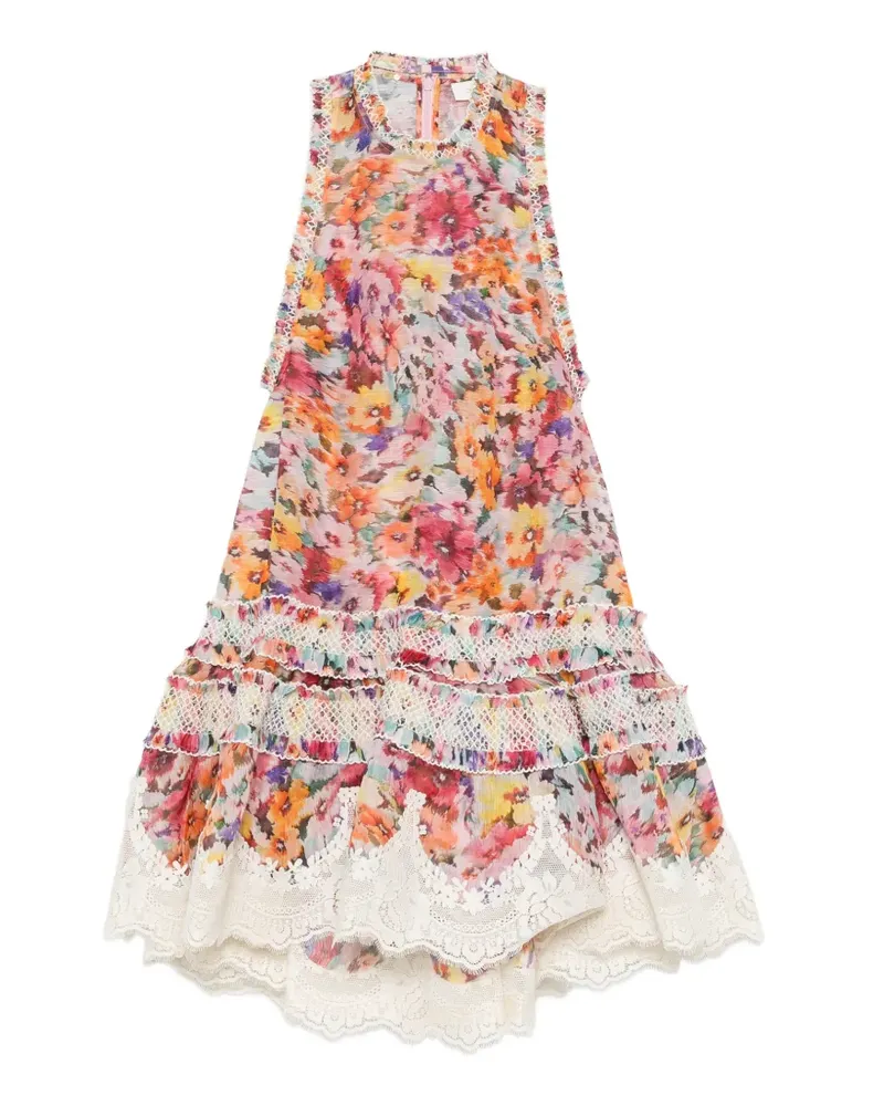 Zimmermann floral mini dress - Weiß Weiß