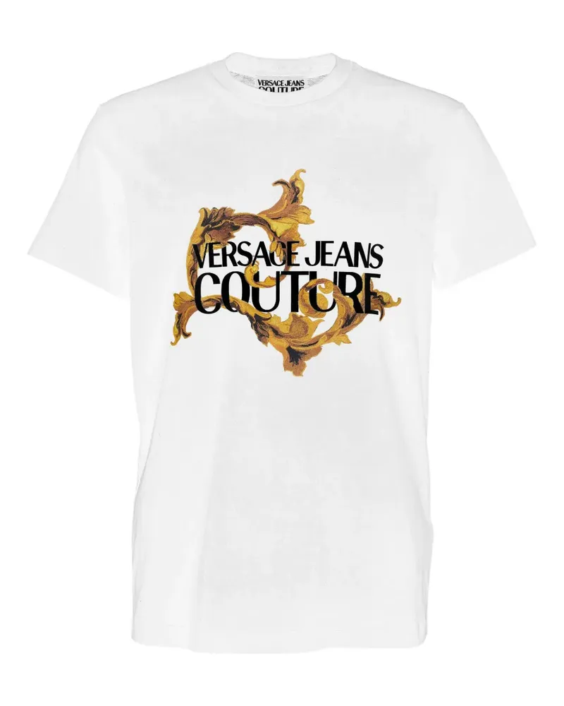 Versace Jeans T-Shirt mit Barock-Print - Weiß Weiß