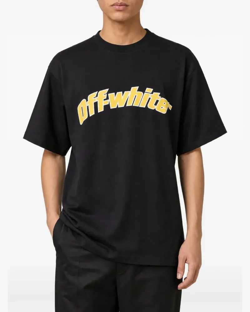 OFF-WHITE T-Shirt mit Logo-Print - Schwarz Schwarz