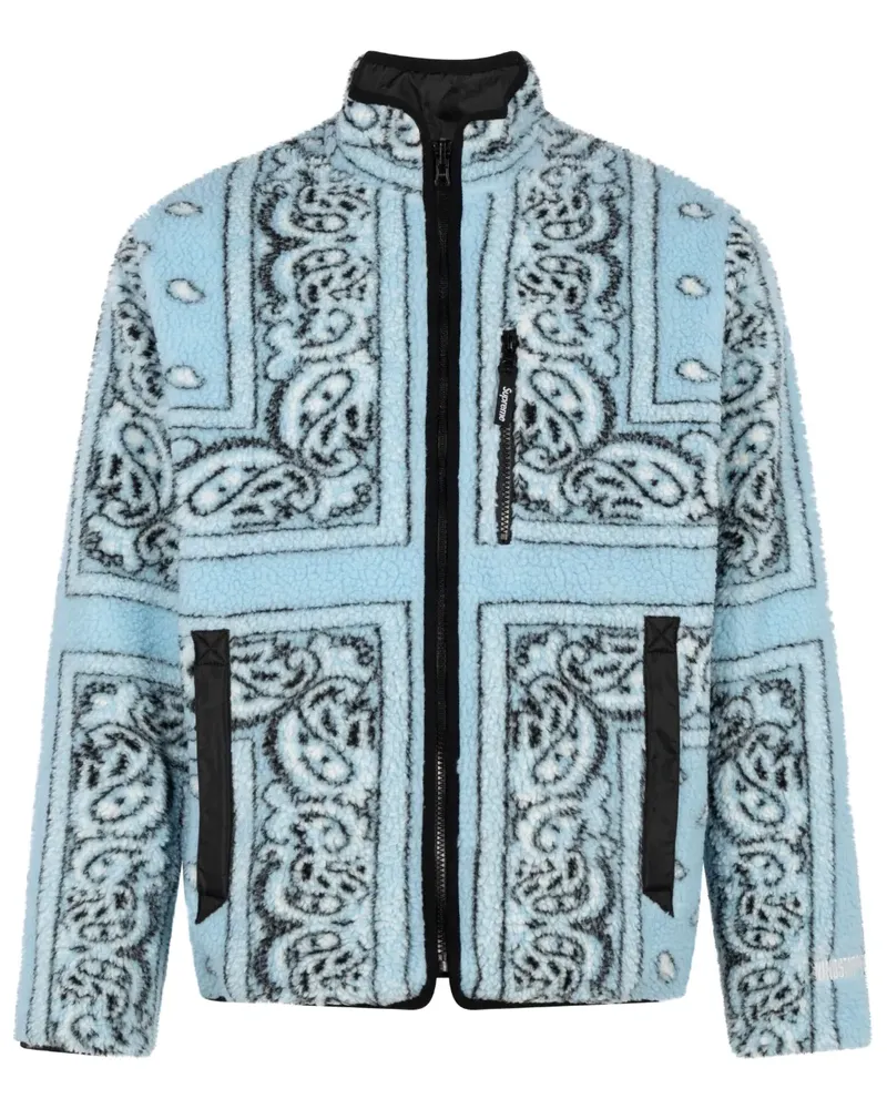 Supreme Being Fleecejacke mit Bandana-Print - Blau Blau