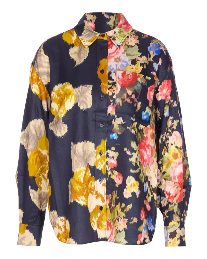 Essentiel floral-print shirt - Blau Blau