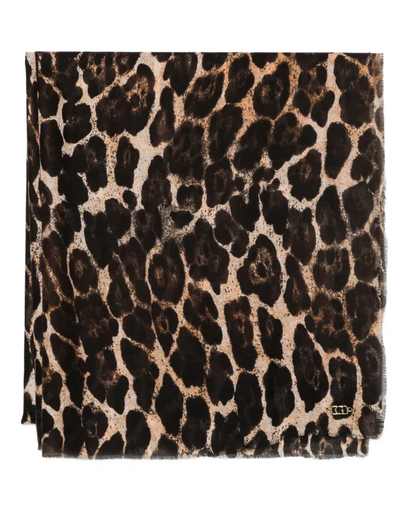 Guess Schal mit Leoparden-Print - Schwarz Schwarz