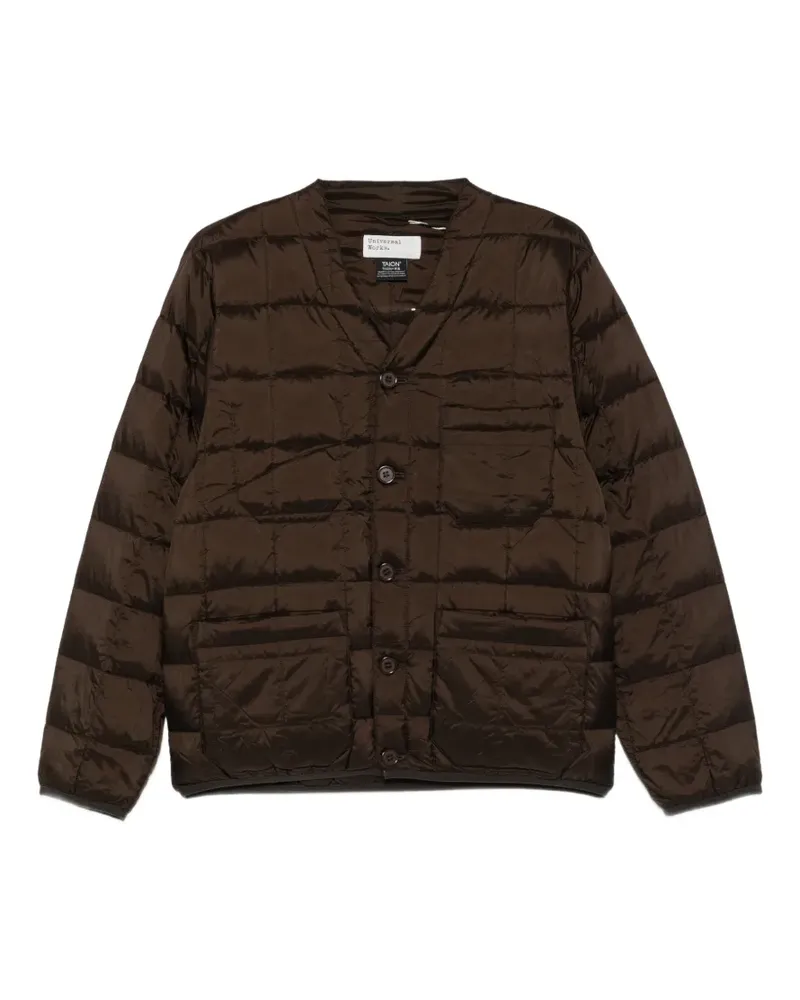 Universal Works quilted button-up jacket - Braun Braun