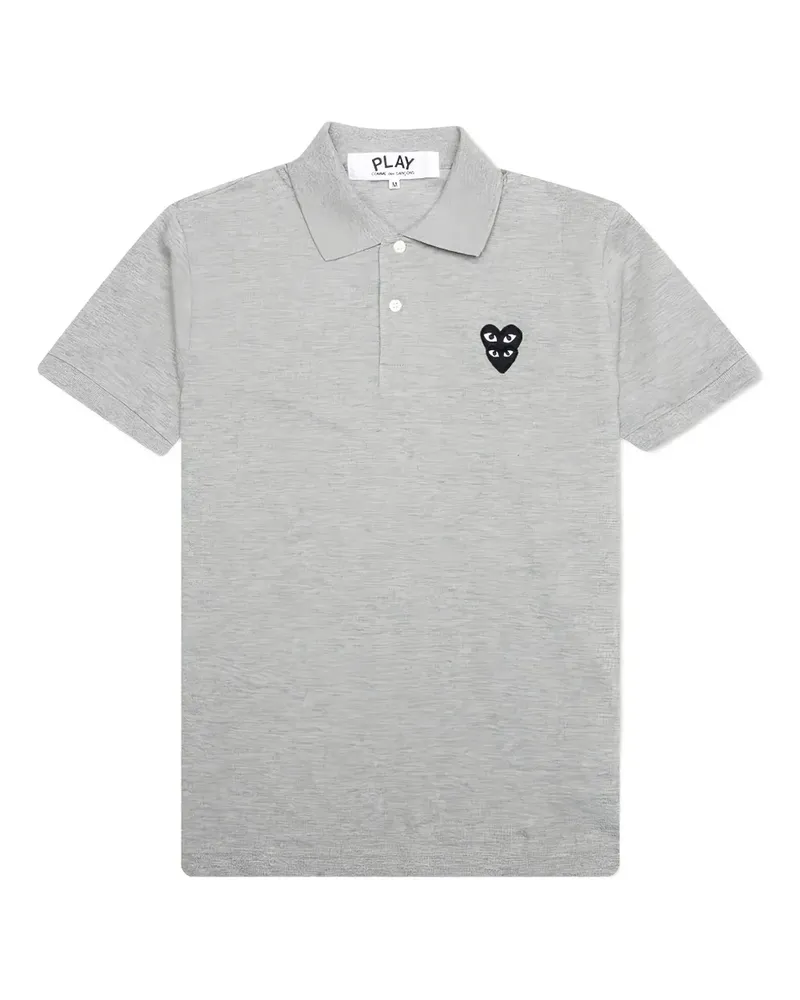 Comme des Garçons Poloshirt mit gestapelten Herzen - Grau Grau