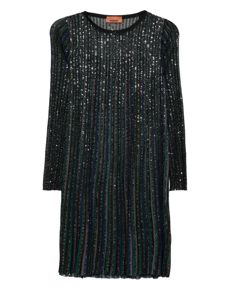 Missoni Gestreiftes Kleid mit Verzierung - Schwarz Schwarz