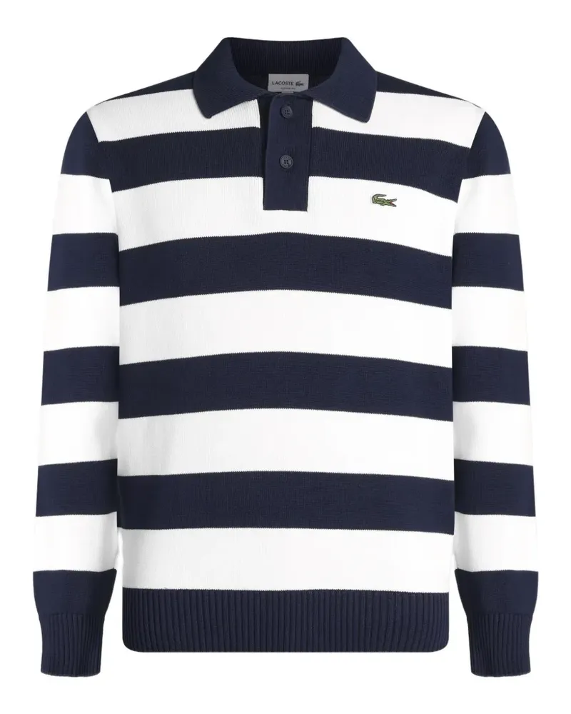 Lacoste Gestreiftes Poloshirt - Blau Blau