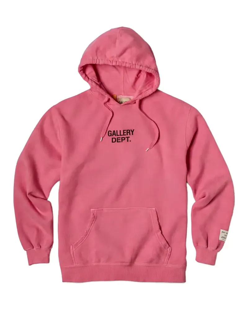 GALLERY DEPT. logo-detail hoodie - Rosa Rosa