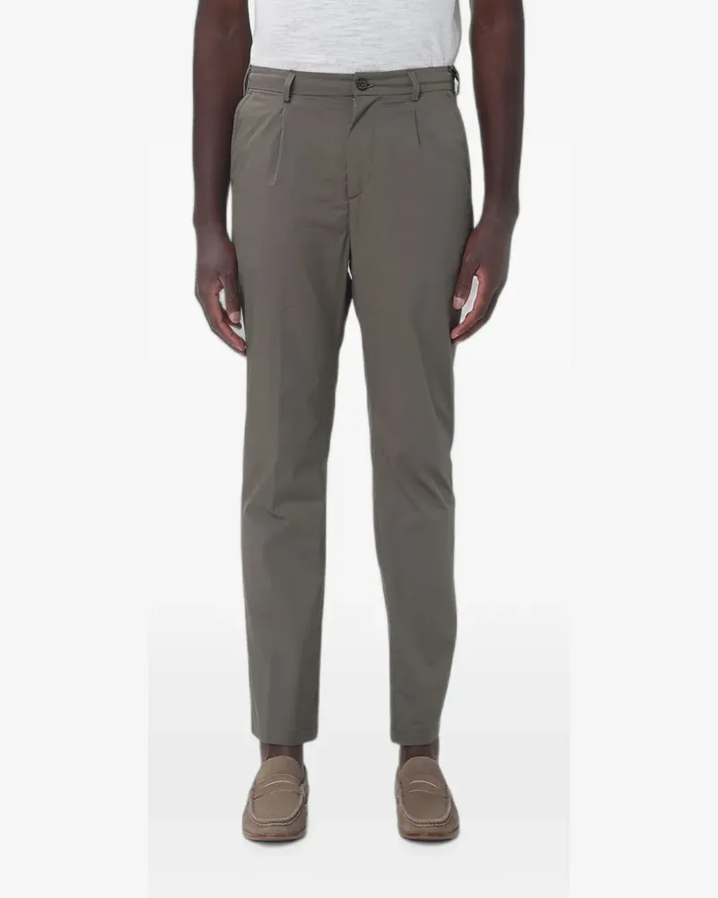 Brooksfield pleated gabardine trousers - Grün Grün
