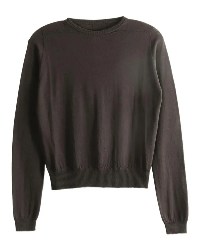 Rick Owens Feinstrick-Pullover mit geripptem Saum - Braun Braun