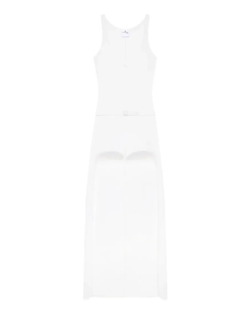Courrèges Gerippter Playsuit - Weiß Weiß