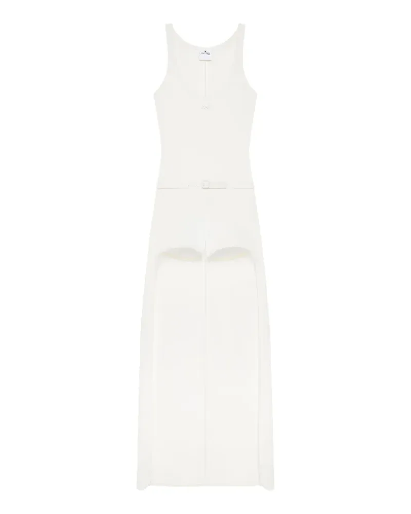 Courrèges Gerippter Playsuit - Weiß Weiß