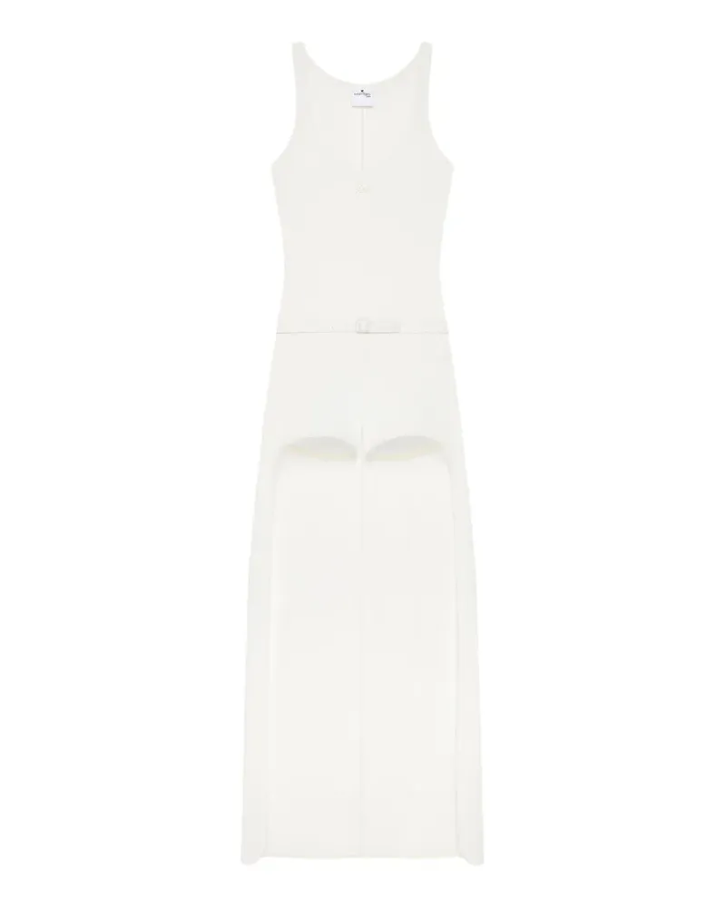 Courrèges Gerippter Playsuit - Weiß Weiß