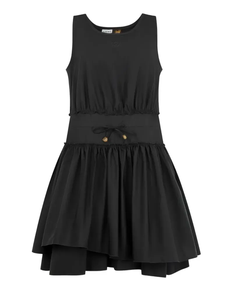 Loewe Minikleid mit Kordelzug - Schwarz Schwarz