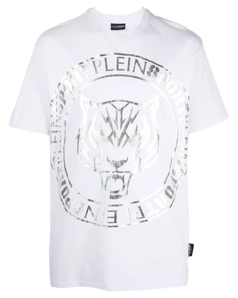Philipp Plein T-Shirt mit Tigerkopf-Print - Weiß Weiß