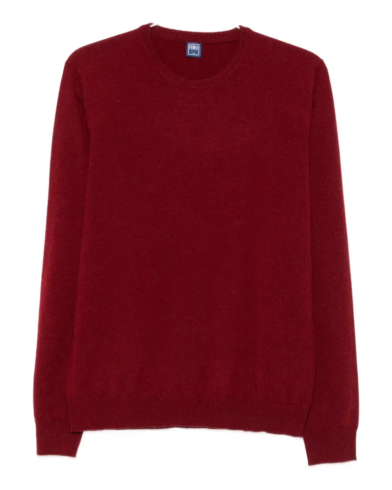 Fedeli Pullover mit Rundhalsausschnitt - Rot Rot