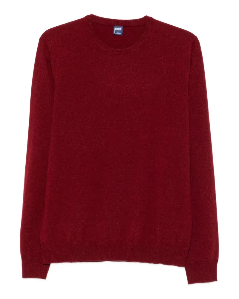 Fedeli Pullover mit Rundhalsausschnitt - Rot Rot