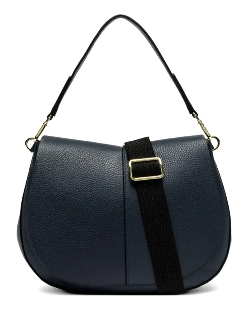Gianni Chiarini Helenea Round Schultertasche mit Schnallenriemen - Blau Blau