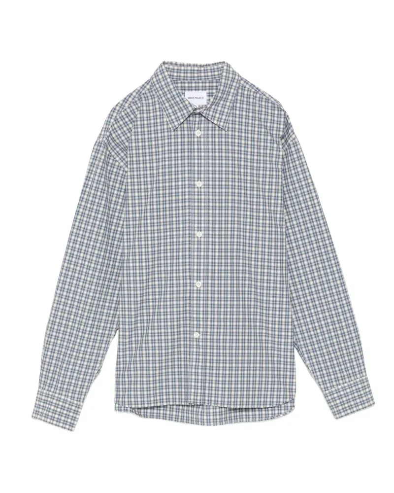 Norse Projects Falster check oversize shirt - Blau Blau