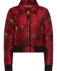 La DoubleJ La Comasca Jacquard-Jacke mit Blumenmuster Rot