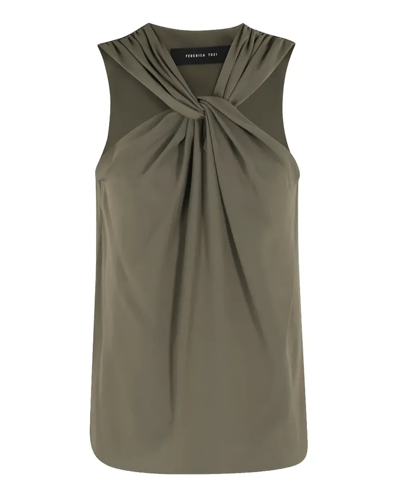 Federica Tosi Oberteil mit Knoten - Grün Grün