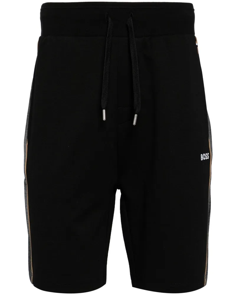 HUGO BOSS Joggingshorts mit Seitenstreifen - Schwarz Schwarz