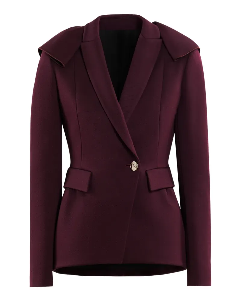 Saiid Kobeisy ruffled tailored jacket - Violett Violett