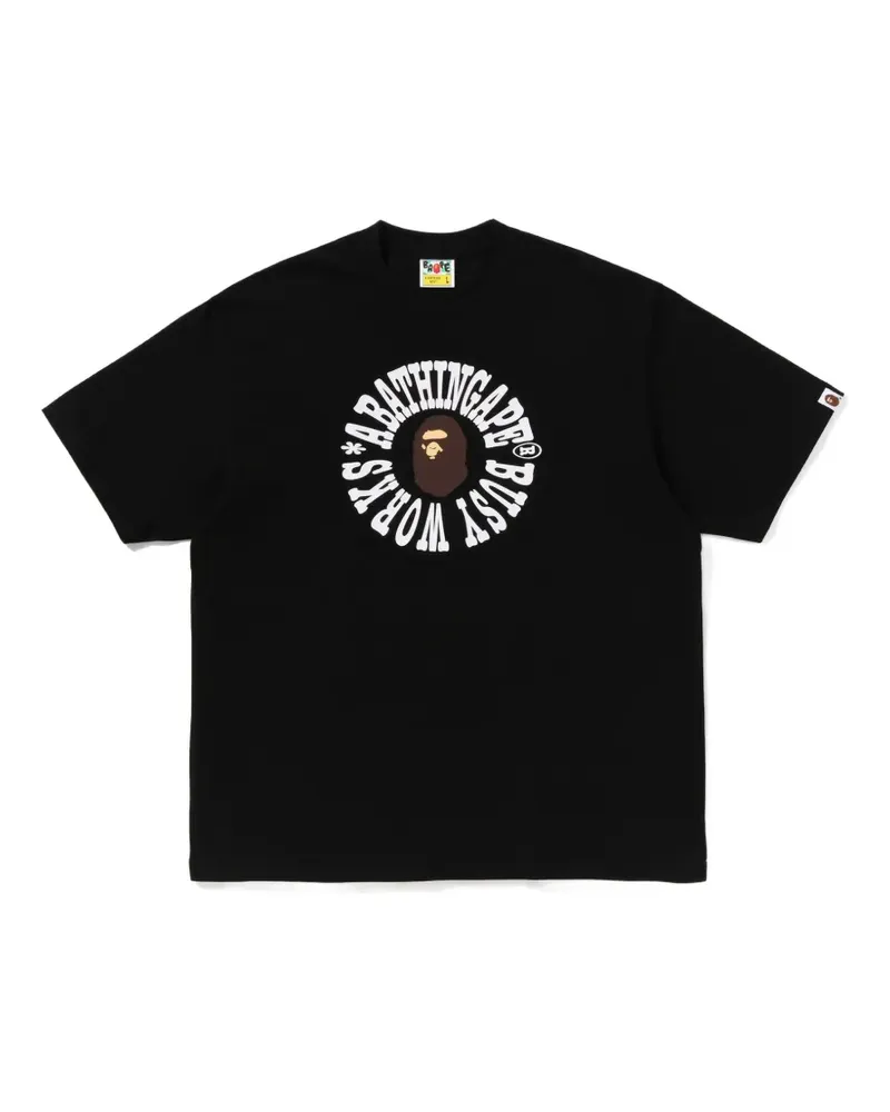 BAPE Busy Works T-Shirt mit Logo - Schwarz Schwarz