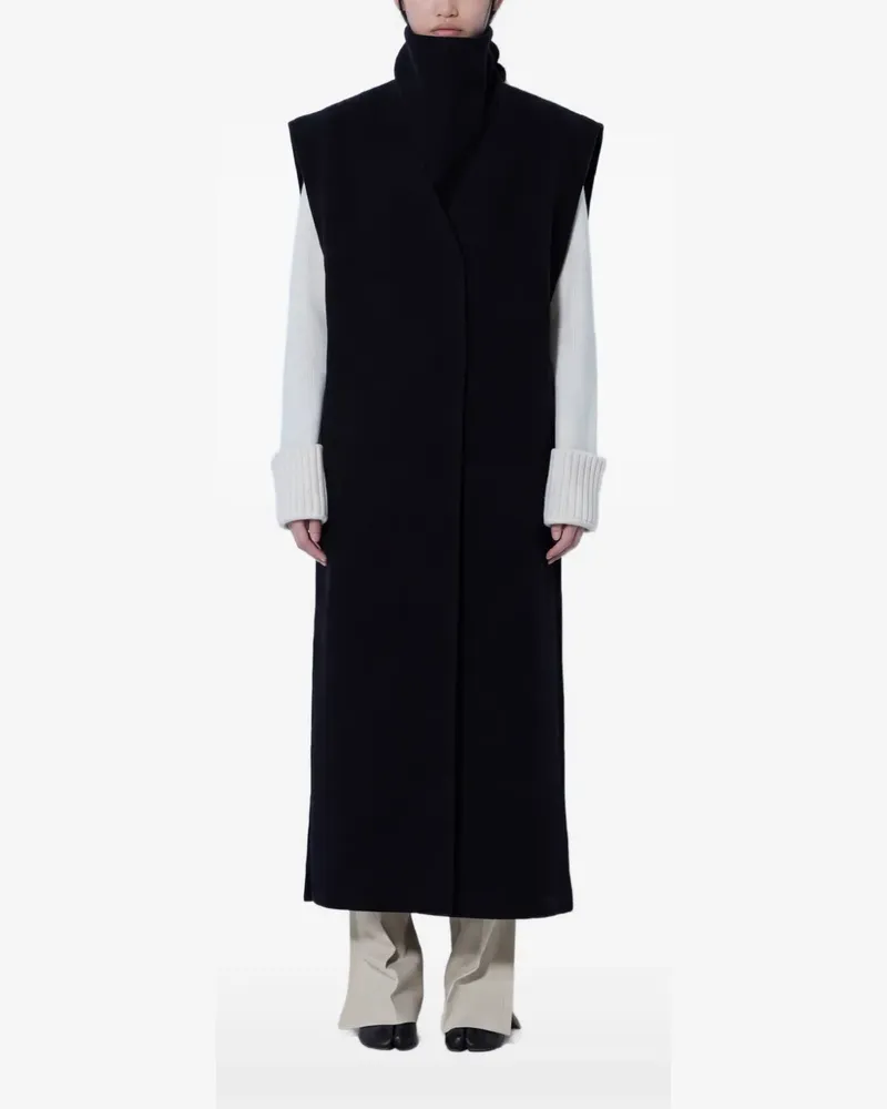 SPORTMAX Ärmelloser Oversized-Mantel - Schwarz Schwarz